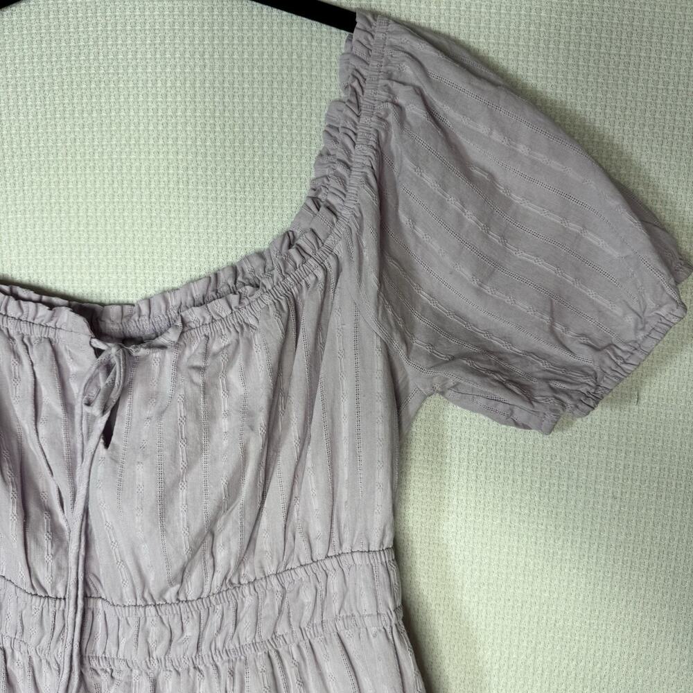 Lost + Wander Lavender Mini Dress Women’s Large Puff Sleeve Cottagecore Tiered - Picture 9 of 15